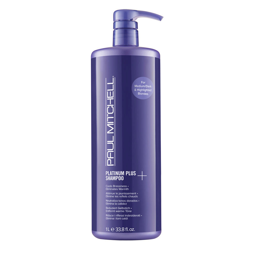 Platinum Plus Shampoo 1000ml - toning shampoo for blonde hair