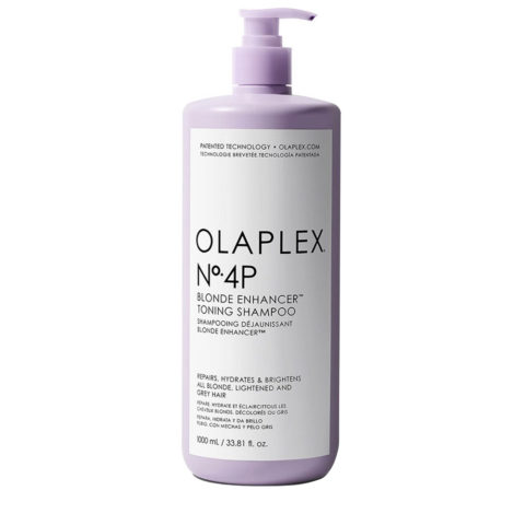 Olaplex N° 4P Blonde Enhancer Toning Shampoo 1000ml- toning shampoo for blonde and gray hair