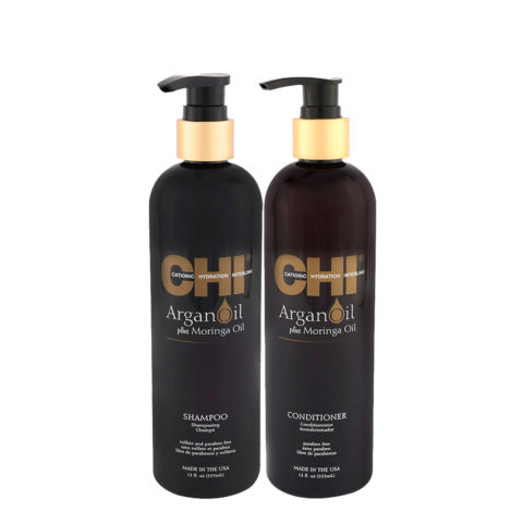 CHI Argan Oil Plus Moringa Oil Shampoo 355ml Conditioner 355ml