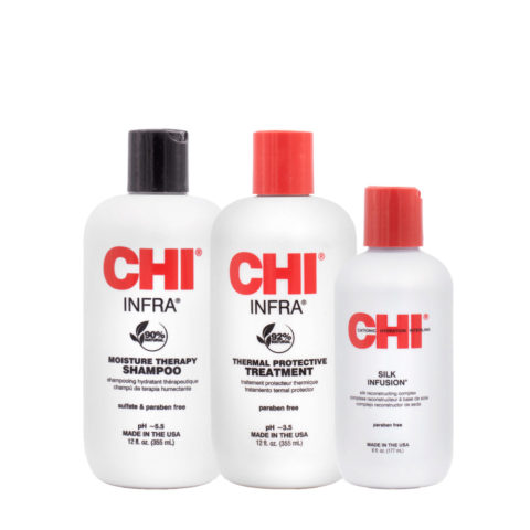 CHI Infra Shampoo 355ml Treatment 355ml Silk Infusion 177ml