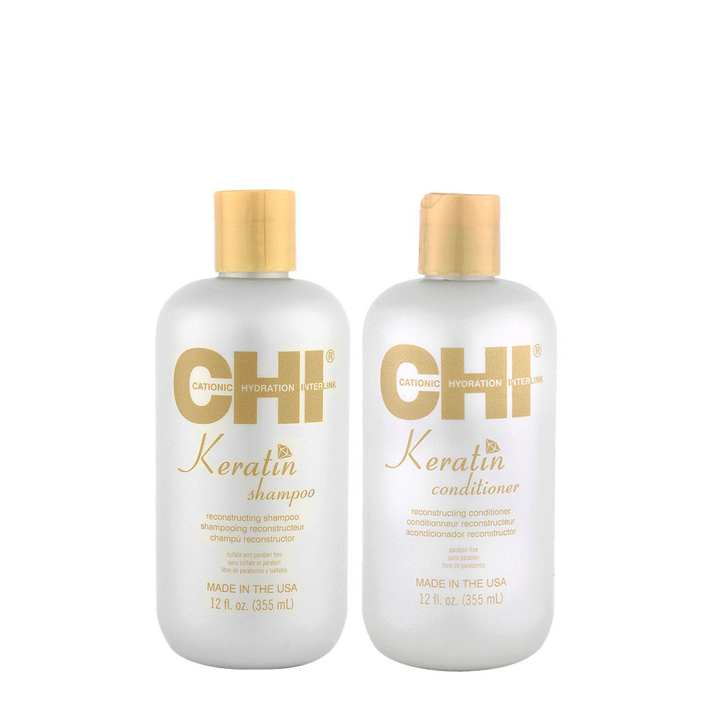 CHI Keratin Shampoo 355ml Conditioner 355ml