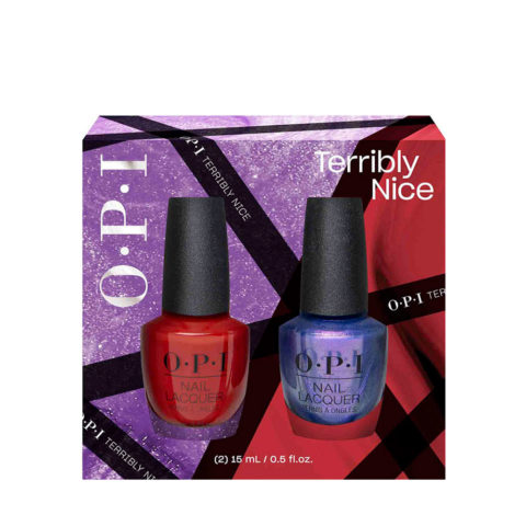 OPI Nail Lacquer Terribly Nice Duo Pack 2x15ml  - nail polish box