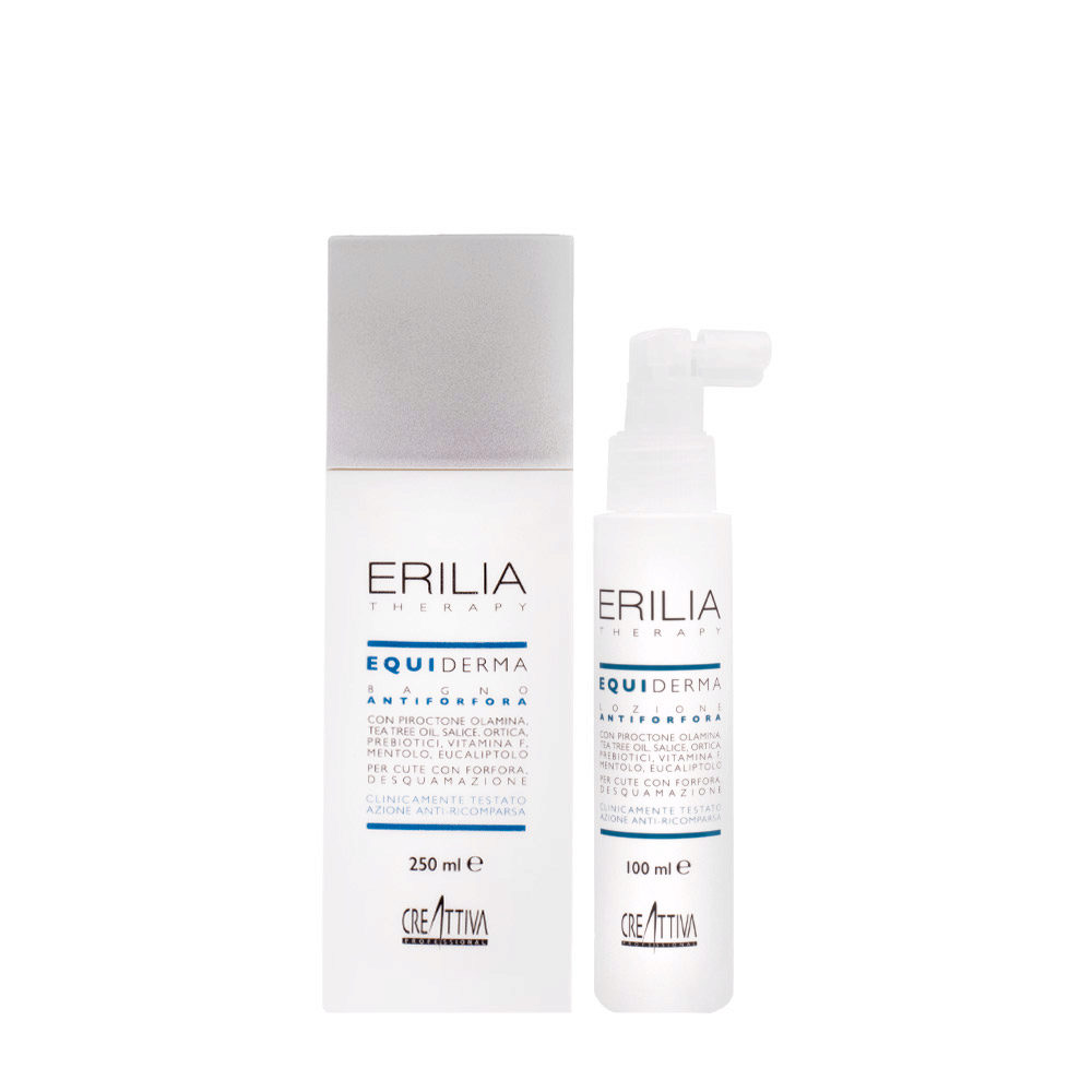 Creattiva Erilia Equiderma Bagno Antiforfora 250ml Lozione Antiforfora 100ml