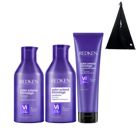 Redken Color Extend Blondage Shampoo 300ml Conditioner 300ml Mask 250ml + Free Shopper