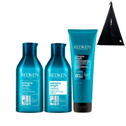 Redken Extreme Length Shampoo 300ml Conditioner 300ml Treatment 250ml + Free Shopper