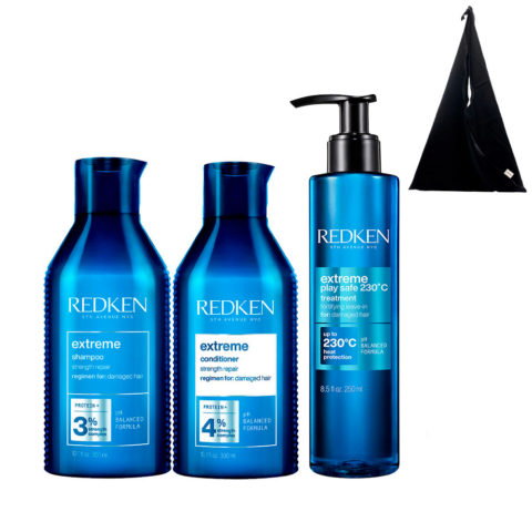 Redken Extreme Shampoo 300ml Conditioner 300ml Play Safe 250ml + Free Shopper