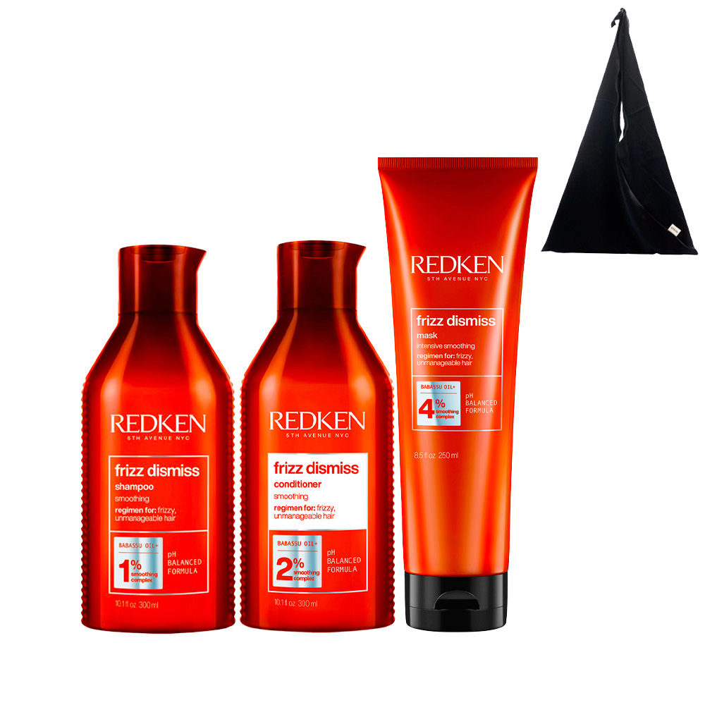 Redken Frizz Dismiss Shampoo 300ml Conditioner 300ml Mask 250ml + Free Shopper