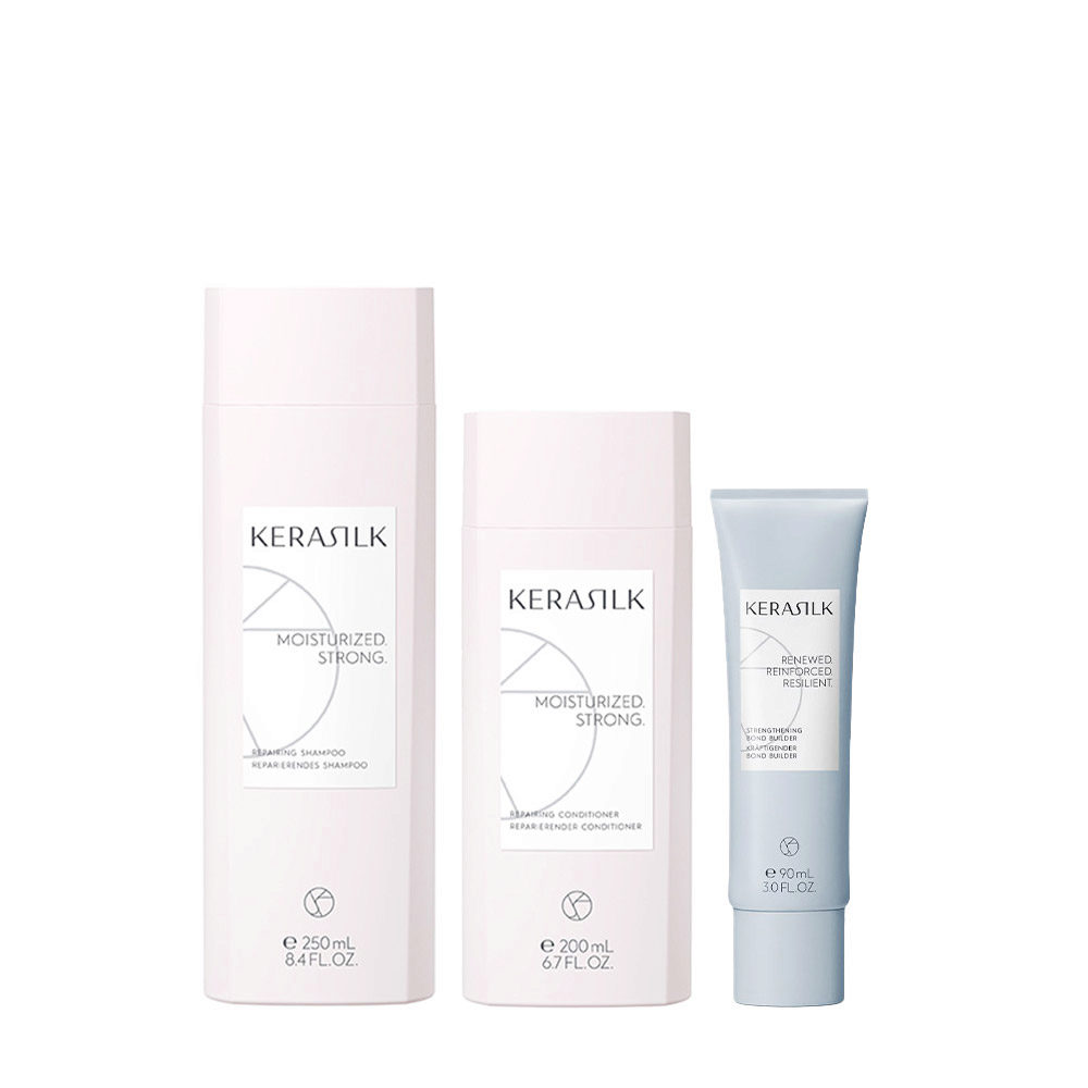 Kerasilk Essentials Repairing Shampoo 250ml Conditioner 200ml Bond Builder 90ml