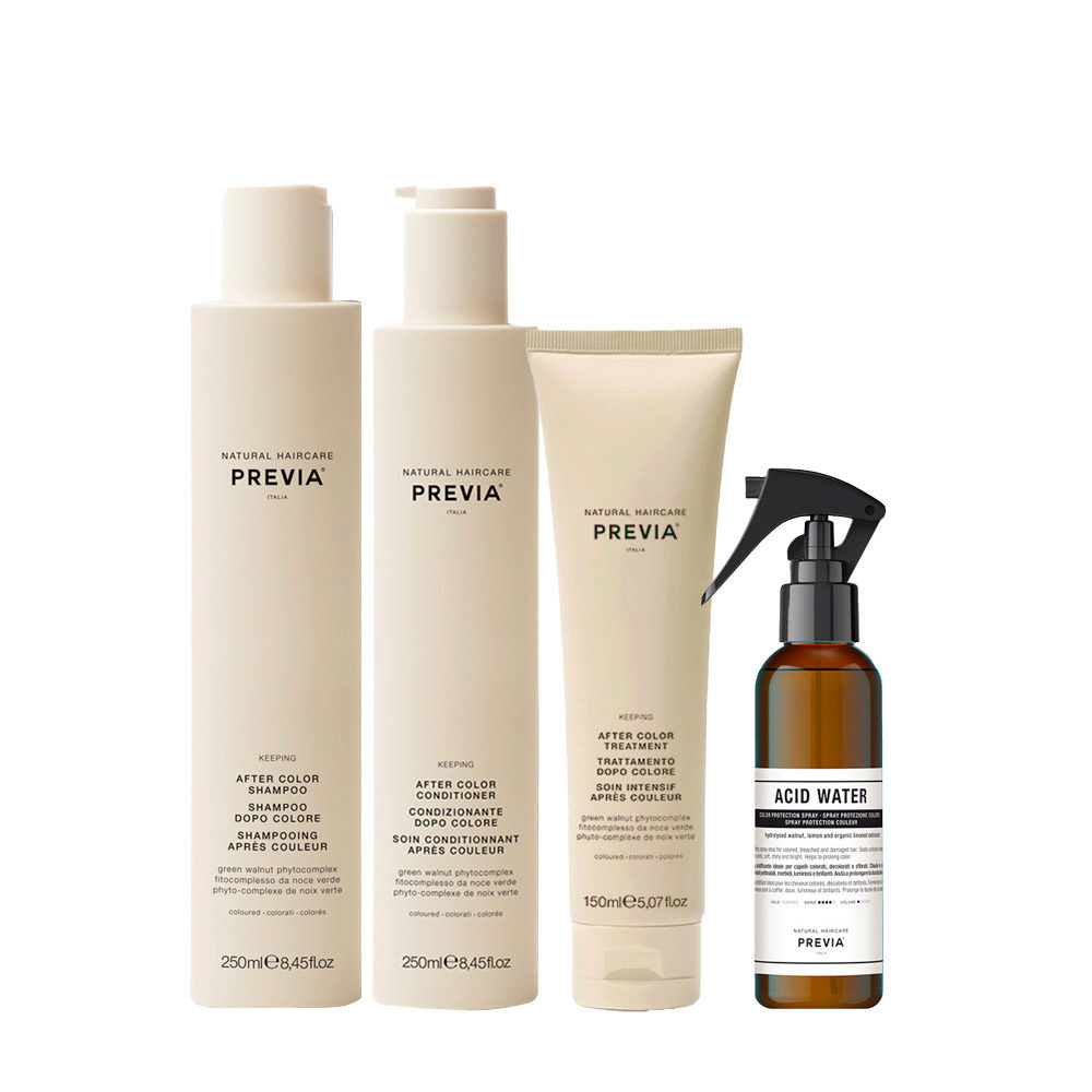 Previa Keeping After Color Shampoo 250ml Conditioner 250ml Treatment 150ml Acid Water 200ml
