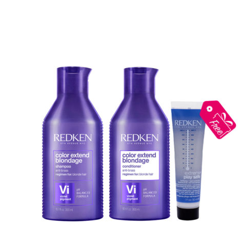 Redken Color Extend Blondage Shampoo 300ml Conditioner 300ml + FREE Extreme Mini Play Safe 30ml