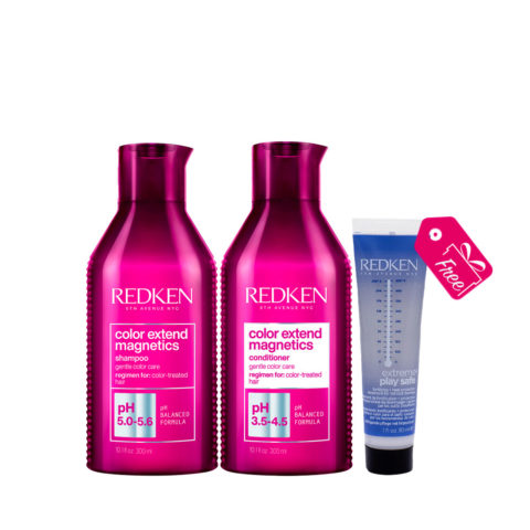 Redken Color Extend Magnetics Shampoo 300ml Conditioner 300ml + FREE Mini Play Safe 30 ml