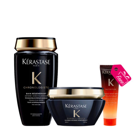 Kerastase Chronologiste Shampoo 250ml  Masque 200ml + FREE Nutritive 8H Magic Night Serum 30ml
