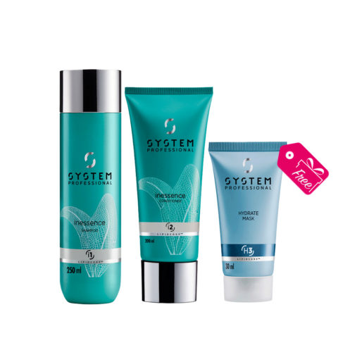System Professional Inessence Shampoo 250ml Conditioner 200ml + FREE Hydrate Mask H3, 30ml