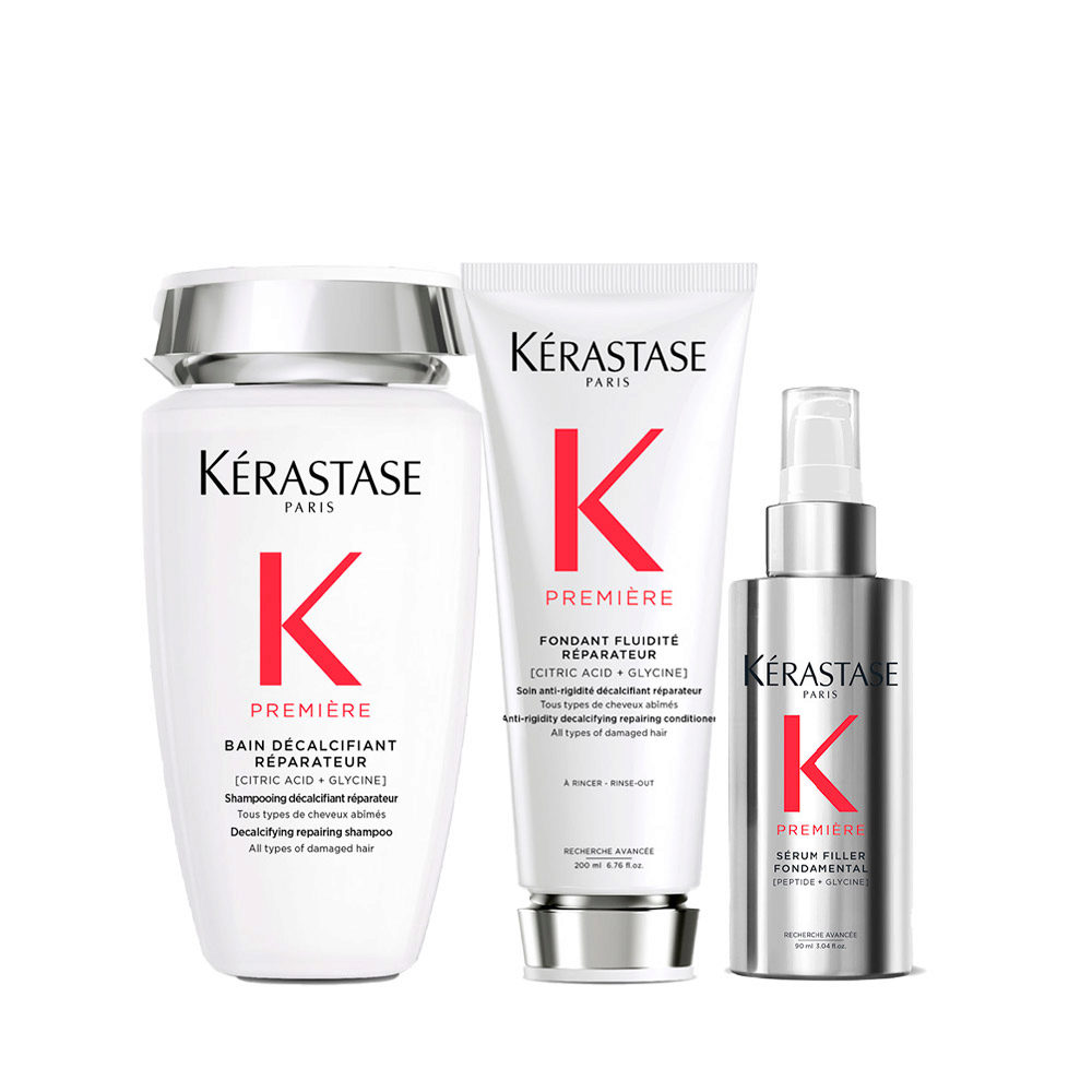 Kerastase Première Bain Décalcifiant Réparateur 250ml Fondant Fluidité 250ml Sérum 90ml