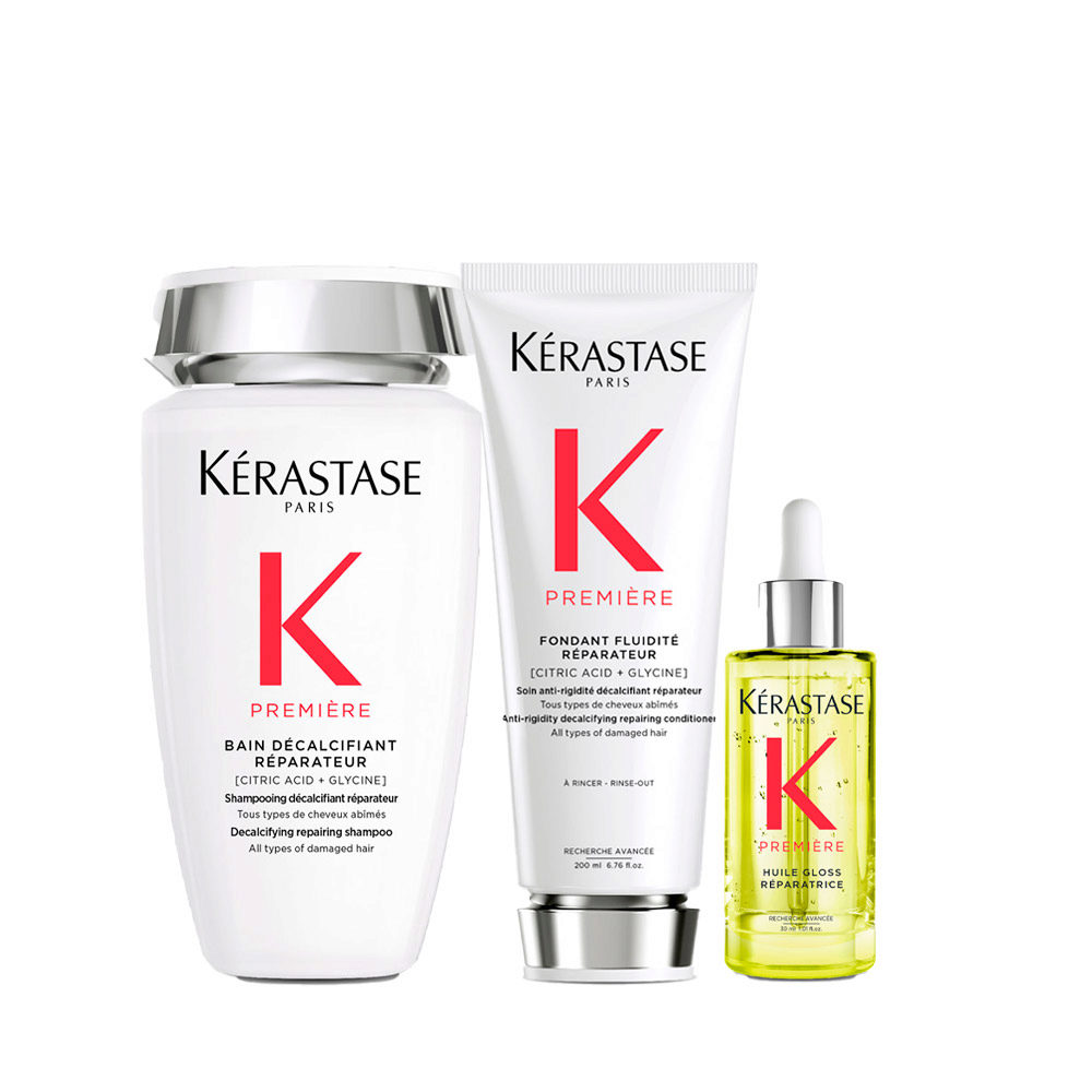 Kerastase Première Bain Décalcifiant Réparateur 250ml Fondant Fluidité 250ml Huile 30ml