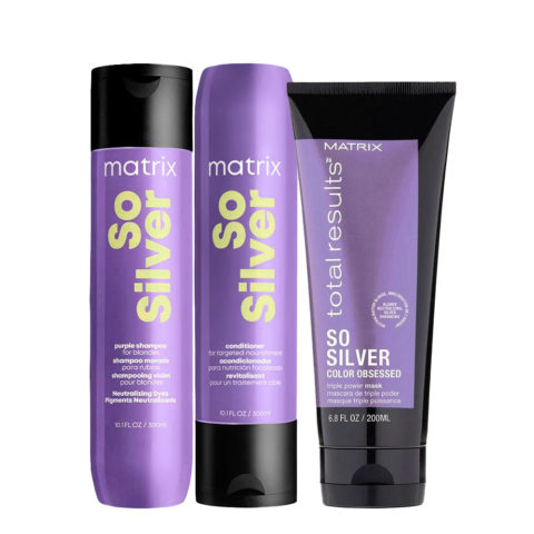 Matrix Haircare So Silver Shampoo 300ml Conditioner 300ml Mask 200ml