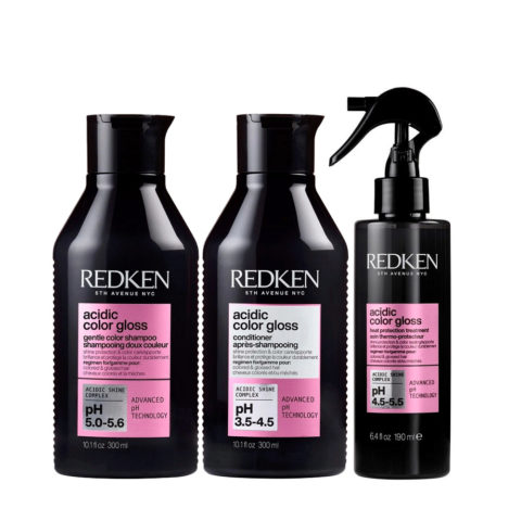 Redken Acidic Color Gloss Shampoo 300ml Conditioner 300ml Tretament 190ml