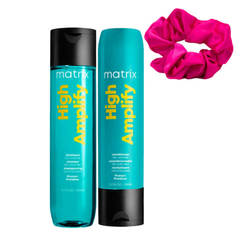 Matrix Haircare High Amplify Shampoo 300ml Conditioner 300ml + Free Scrunch