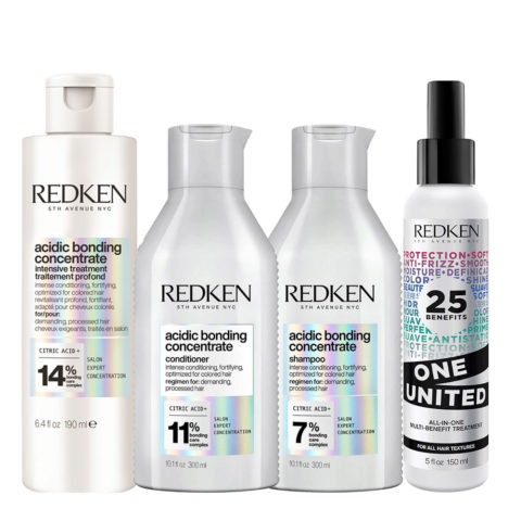 Redken ABC Pre Treatment 190ml Shampoo 300ml Conditioner 300ml Redken One United All In One Spray 150ml