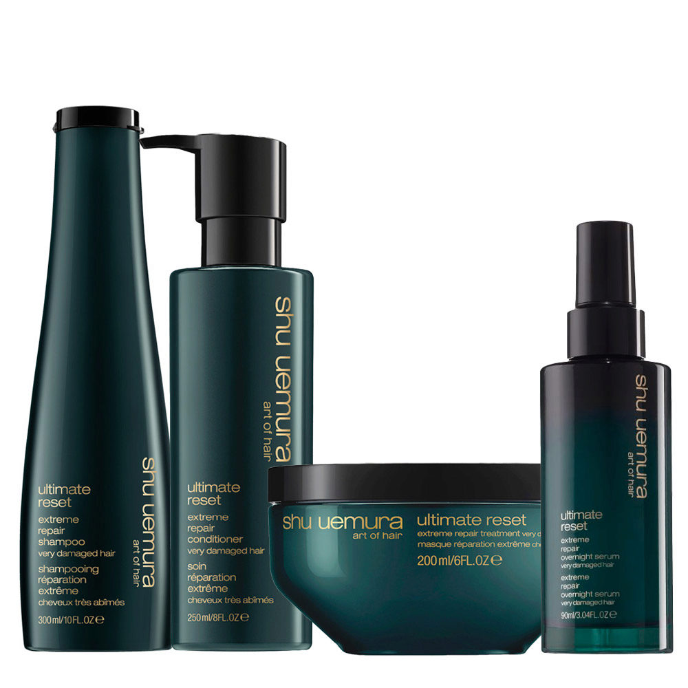 Shu Uemura Ultimate Reset Extreme Repair Shampoo 300ml Conditioner 250ml Treatment 200ml Serum 90ml