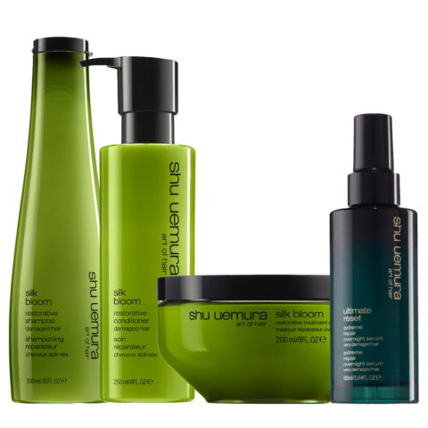 Shu Uemura Silk Bloom Shampoo 300ml Conditioner 250ml Masque 200ml Serum 90ml