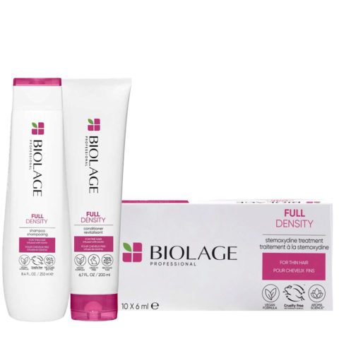 Biolage Advanced FullDensity Shampoo 250ml Conditioner 200ml Treatment 10x6ml