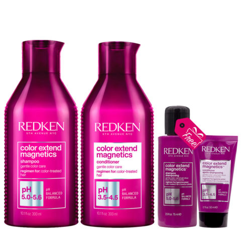 Redken Color Extend Magnetics Shampoo 300ml Conditioner 300ml + Shampoo 75 ml Conditioner 50ml FREE