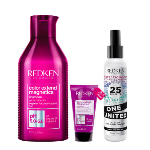 Redken Color Extend Magnetics Shampoo 300ml +  Conditioner 50ml FREE + All In One Spray 150ml