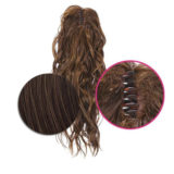 Hairdo Wavy Clip Ponytail Medium Copper Brown 46cm - wavy ponytail