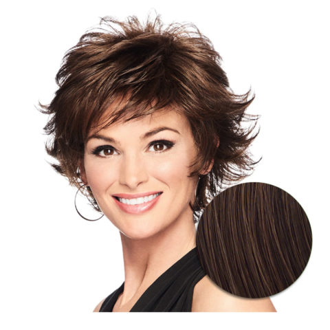 Hairdo Textured Flip Wig Medium Copper Brown - short cut wig