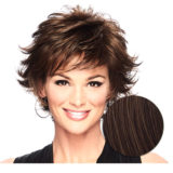 Hairdo Textured Flip Wig Medium Copper Brown - short cut wig