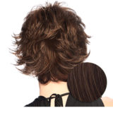 Hairdo Textured Flip Wig Medium Copper Brown - short cut wig