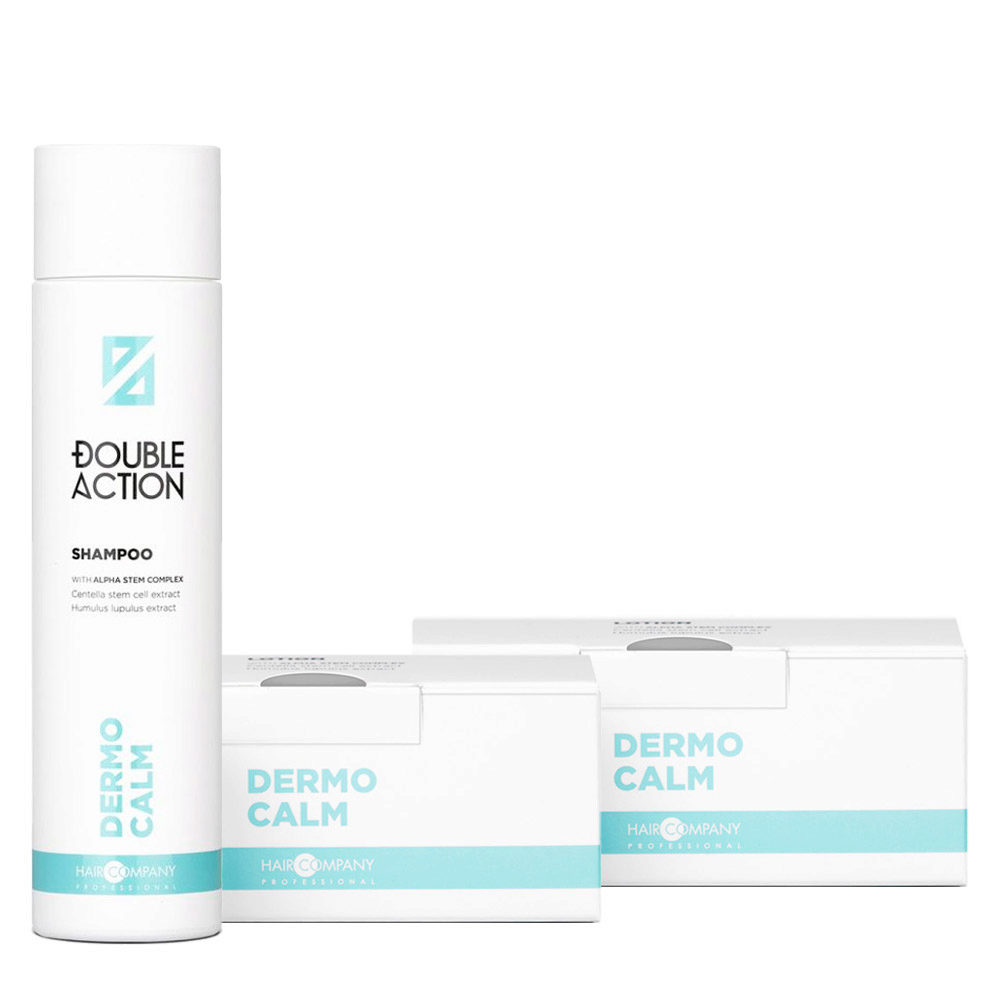 Hair Company Double Action Dermo Calm Shampoo 250ml Lotion 10x10ml  2 pack