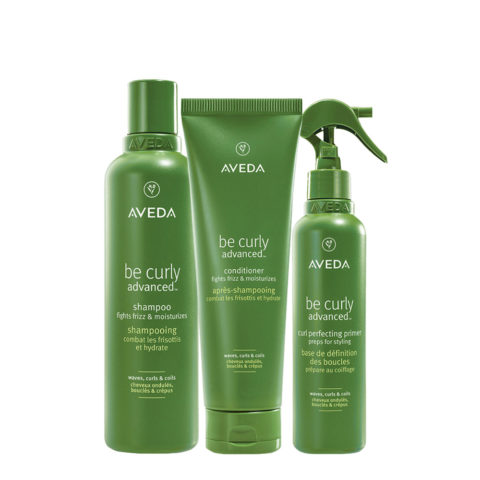 Aveda Be Curly Advanced Shampoo 250ml Conditioner 250ml Primer 200ml