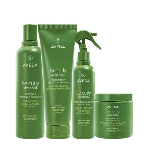 Aveda Be Curly Advanced Shampoo 250ml Conditioner 250ml Primer 200ml Gel 200ml