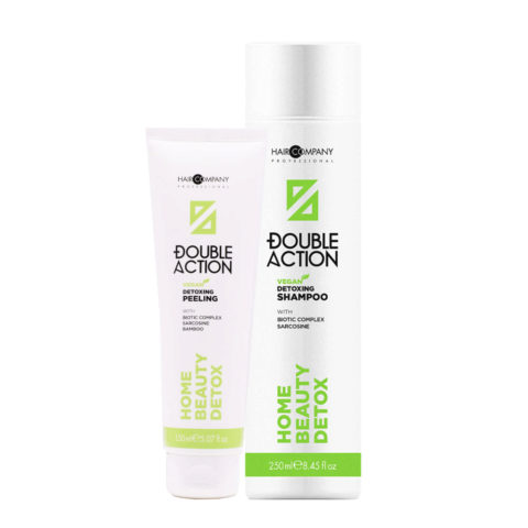 Hair Company Double Action Home Beauty Detoxing Peeling 150ml Shampoo 250ml