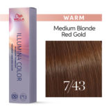 Wella Illumina Color 7/43 Medium Golden Copper Blonde 60ml - permanent colouring