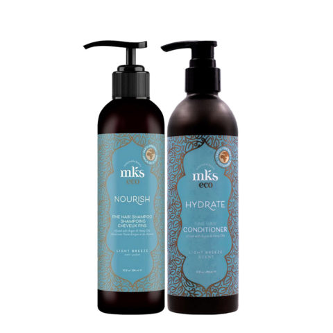 MKS Eco Nourish Fine Hair Shampoo Light Breeze Scent 296ml Conditioner 296ml