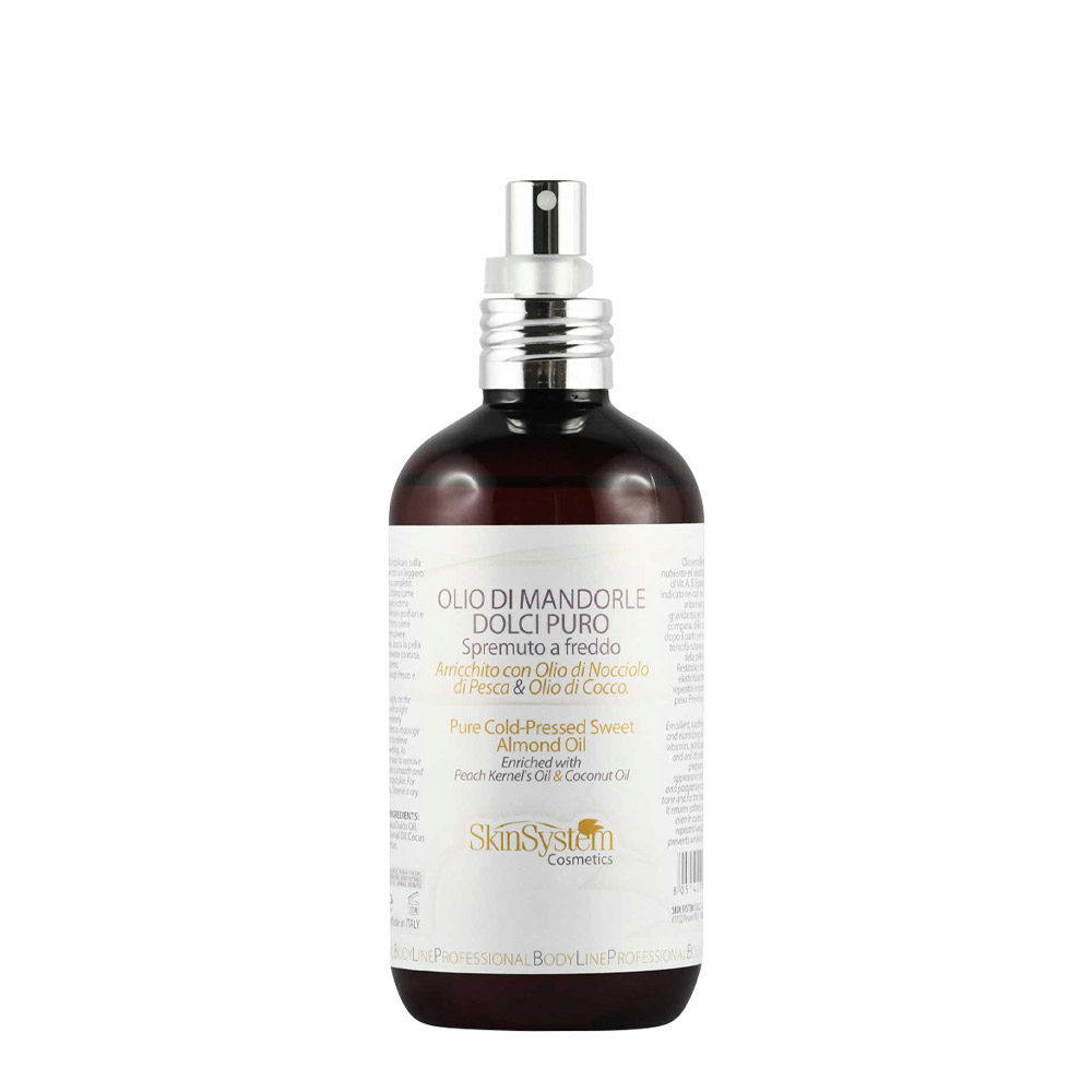 SkinSystem Pure Cold-Pressed Sweet Almond Oil 250ml - pure sweet almond oil