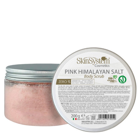 SkinSystem Pink Hymalayan Salt Body Scrub 200gr - dry oil Himalayan salt