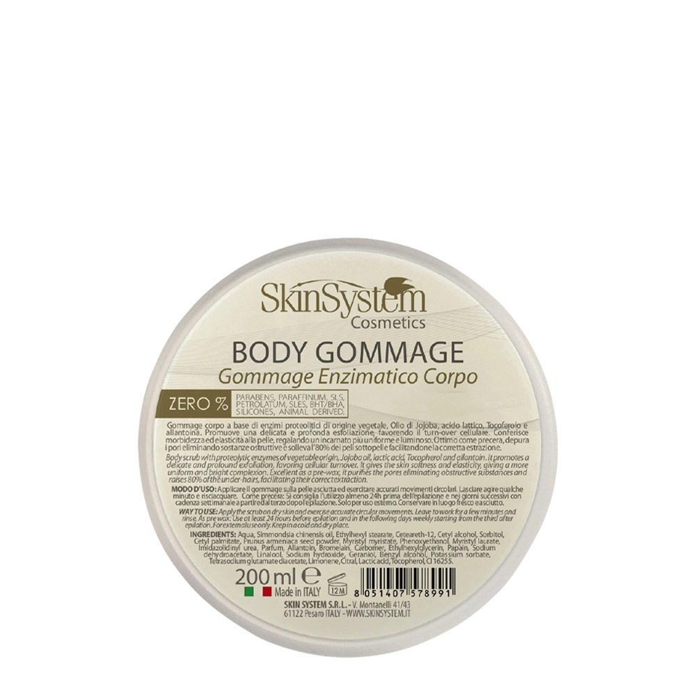 SkinSystem Body Gommage Enzimatico Corpo 200ml - enzymatic scrub