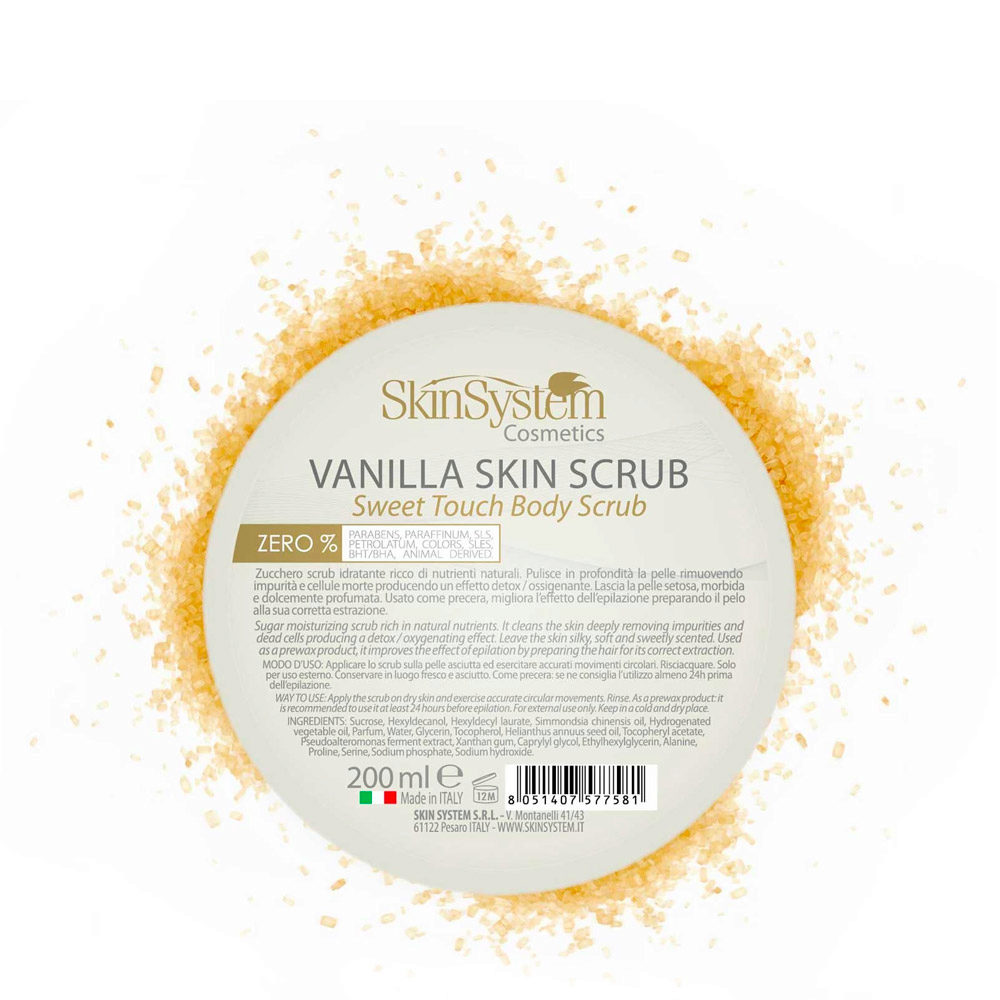 SkinSystem Vanilla Skin Scrub Sweet Touch Body Scrub 500ml - moisturizing  scrub