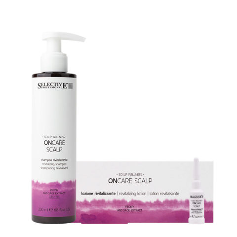 Selective Professional On Care Scalp Revitalizing Shampoo 200ml + Lotion 8x7ml