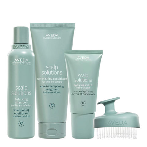 Aveda Scalp Solutions Balancing Shampoo 200ml Conditioner 200ml Masque 150ml Scalp Massager