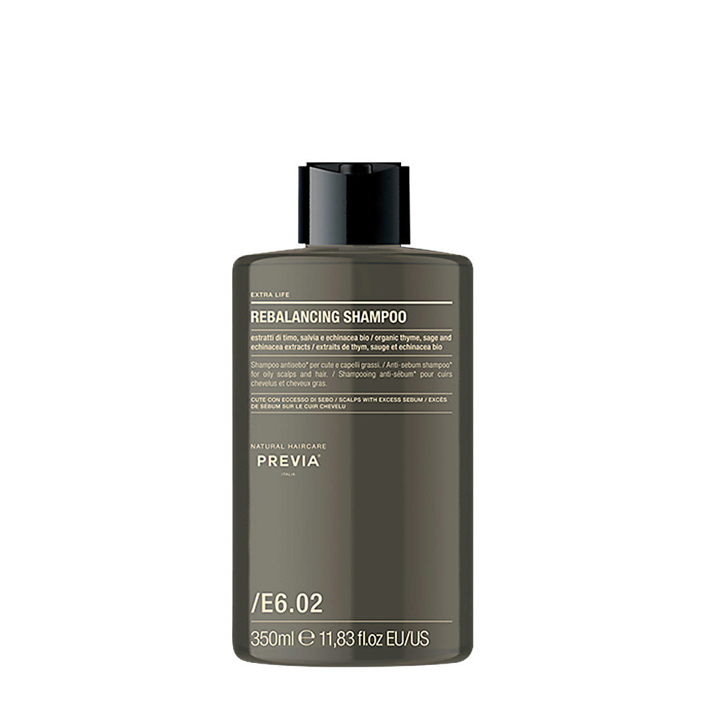 Previa Extra Life Rebalancing Shampoo 350ml - anti-sebum shampoo