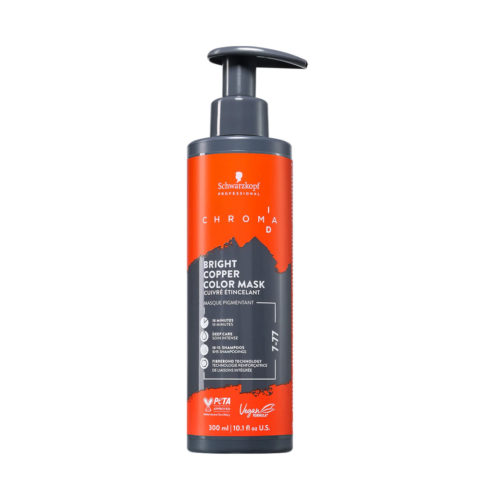 Schwarzkopf Chroma ID Color Mask 7-77 Bright Copper 300ml  - semi-permanent color mask