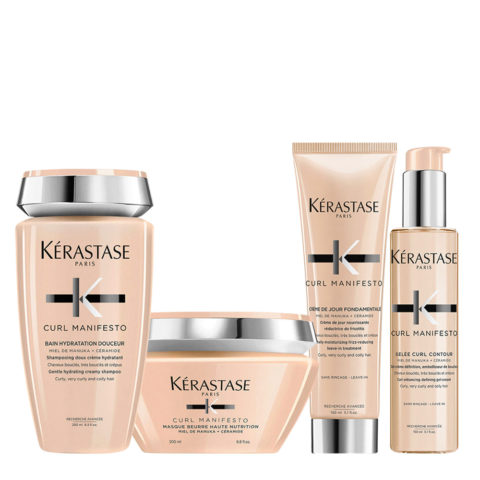 Kerastase Curl Manifesto Bain Hydratation Douceur 250ml Masque 200ml Crème 150ml Gelée 150ml