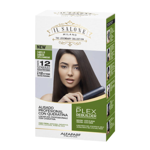Alfaparf Milano Il Salone Straight Kit Argan & Cheratina  - straightening treatment for damaged hair