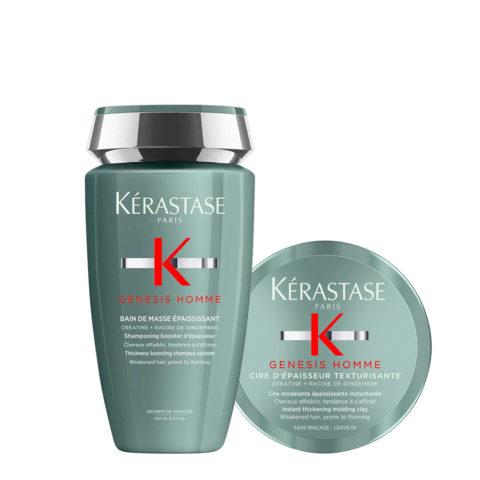 Kerastase Genesis Homme Bain Masse Epaississant 250ml Cire D' Epaisseur 75ml