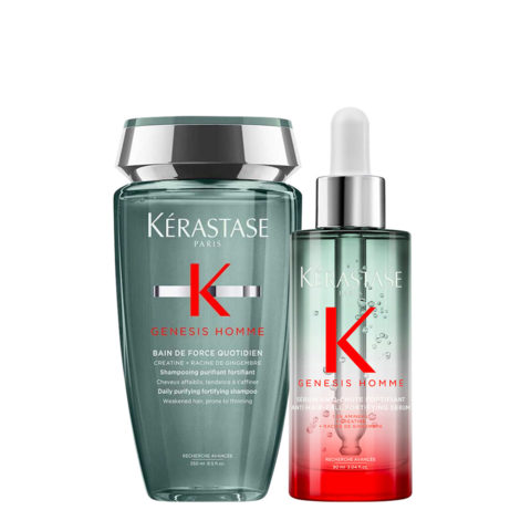 Kerastase Genesis Homme Bain De Force Quotidien 250ml Serum 90ml